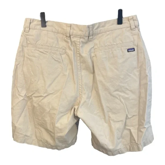 Patagonia‎ All Wear Organic Cotton Khaki Shorts 7” Inseam Size 33 A1 - Picture 2 of 5